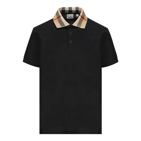 burberry check collar cotton polo shirt|Burberry Check button up shirt.